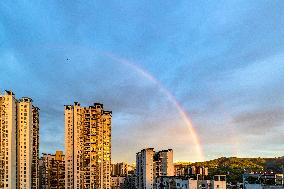 Double Rainbow Over Jinfo Mountain in Chongqing