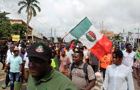 Labour Unions Protest Over Fuel Subsidy Removal In Lagos, Nigeria