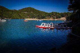 The Serre-Poncon Lake Is Almost Full After Last Year's Drought - France