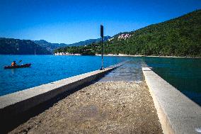 The Serre-Poncon Lake Is Almost Full After Last Year's Drought - France