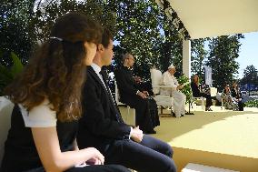 Pope Francis Meets Students - Lisbon