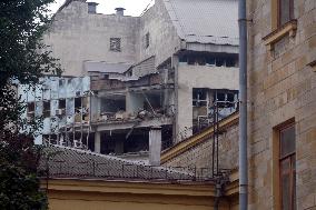 Aftermath of Russian attack on Izmail