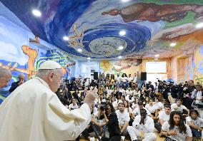 Pope Francis Meets With Scholas Occurrentes Community - Cascais