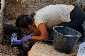 Exhumation Of A Mass Grave Of Franco´s Dictatorship.