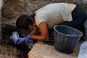 Exhumation Of A Mass Grave Of Franco´s Dictatorship.