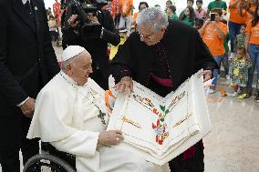 Pope Francis Visits A Social Centre - Lisbon