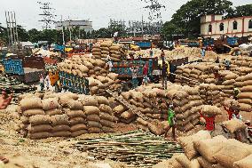Unloading Rice - Bangladesh