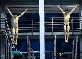 (SP)GERMANY-BERLIN-DIVING-WORLD CUP-SUPER FINAL-MEN'S SYNCHRONIZED 3M SPRINGBOARD