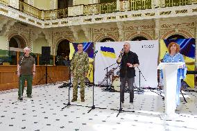 Coin celebrating Ukrainian Air Defence Forces presented in Kyiv
