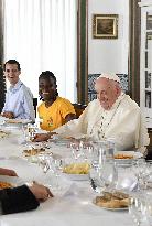 Pope Francis Lunch With Young People - Lisbon
