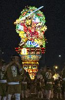 Doll-like lantern parade in northeastern Japan