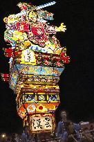 Doll-like lantern parade in northeastern Japan