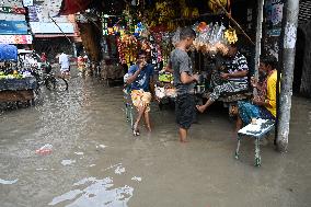 Waterlogging After Rain In Dhaka, Banglades