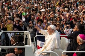 Pope Francis During Rosary Ceremony - Fatima