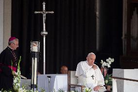 Pope Francis During Rosary Ceremony - Fatima