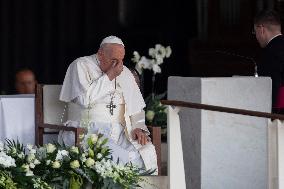Pope Francis During Rosary Ceremony - Fatima