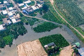 The Flooded Liangxiang Village in Henan, China