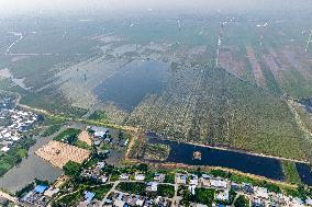 The Flooded Liangxiang Village in Henan, China