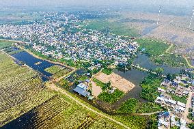 The Flooded Liangxiang Village in Henan, China