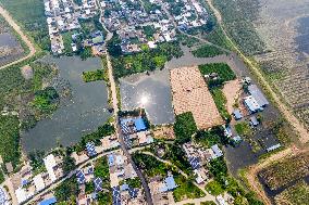 The Flooded Liangxiang Village in Henan, China