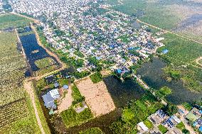 The Flooded Liangxiang Village in Henan, China