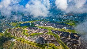 Coastal Beach Wind Power And Beach Ecological Aquaculture in Yancheng, China