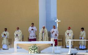 Pope Francis At Farewell Mass  - Lisbon