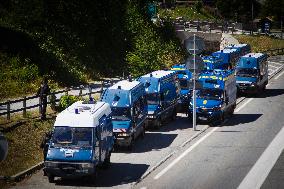 Pro-Migrant No Border Activists Camping Franco-Italian Border