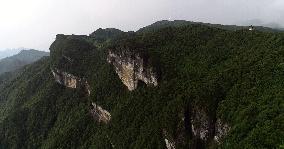 Jinfo Mountain Cliff Walkway in Chongqing