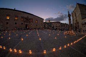 Candlelight Night In Penaranda de Duero - Spain