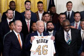 Joe Biden welcomes the Houston Astros - Washington