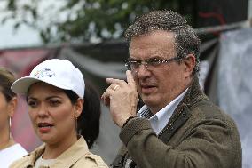 Marcelo Ebrard Pre-candidate For The Presidency Of Mexico Attends Footbal Tournament