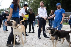 Clement Beaune visits a Brigitte Bardot foundation shelter - Bazoches-sur-Guyonne