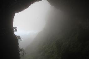 Cliff Walkway at Jinfo Mountain Scenic spot in Chongqing, China