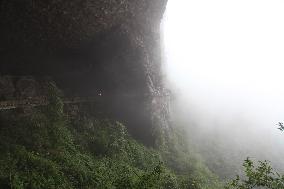 Cliff Walkway at Jinfo Mountain Scenic spot in Chongqing, China