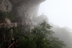 Cliff Walkway at Jinfo Mountain Scenic spot in Chongqing, China