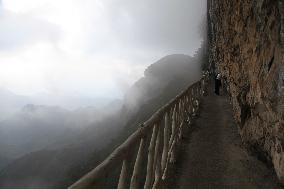 Cliff Walkway at Jinfo Mountain Scenic spot in Chongqing, China