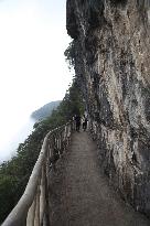 Cliff Walkway at Jinfo Mountain Scenic spot in Chongqing, China