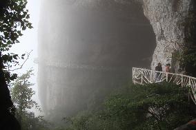 Cliff Walkway at Jinfo Mountain Scenic spot in Chongqing, China