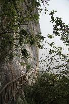 Cliff Walkway at Jinfo Mountain Scenic spot in Chongqing, China