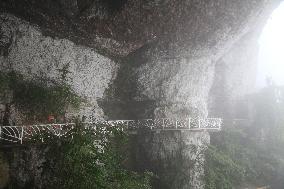 Cliff Walkway at Jinfo Mountain Scenic spot in Chongqing, China