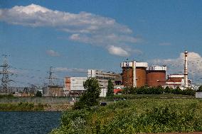 The South Ukraine (Pivdennoukrainsk) Nuclear Power Plant Near The City Of Yuzhnoukrainsk