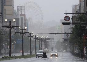 Typhoon Khanun passes near Kagoshima