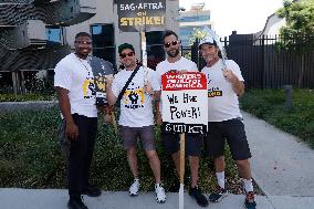 Celebs Join SAG-AFTRA And WGA Picket Line - LA