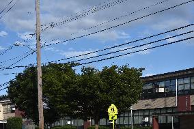 Former President Of The United States Donald J. Trump Flies Over New Jersey