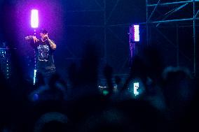 Fabri Fibra Performing At Zoo Music Fest In  Pescara, Porto Turistico