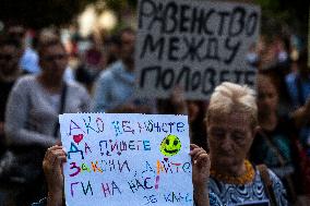 Protest Against Violence Against Women In Sofia