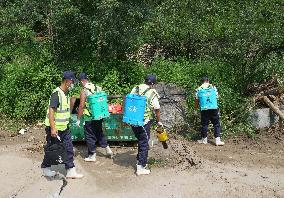 CHINA-HEBEI-LAISHUI COUNTY-FLOOD-DISINFECTION (CN)