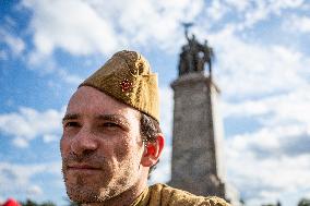 Protest Against The Dismantling Of The Soviet Army Monument In Sofia.