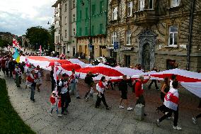 Day Of Solidarity With Belarus In Krakow